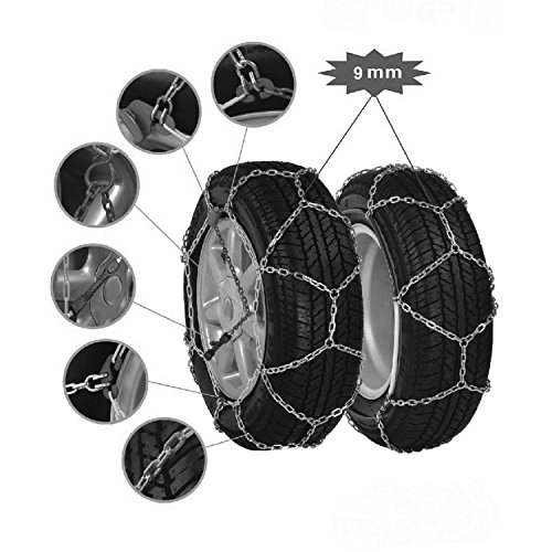 ALEKO 9mm Pair of Passenger Car Snow Chains Size 80 - //coolthings.us
