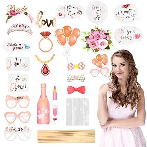 23 piezas de accesorios para cabina de fotos para despedida de soltera, decoración de despedida de soltera Cover
