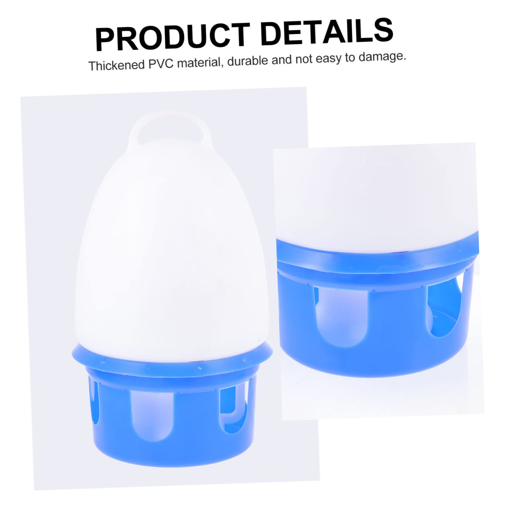 Abreuvoir pour Pigeons en PVC avec Échelle, Bleu, 1 Pièce