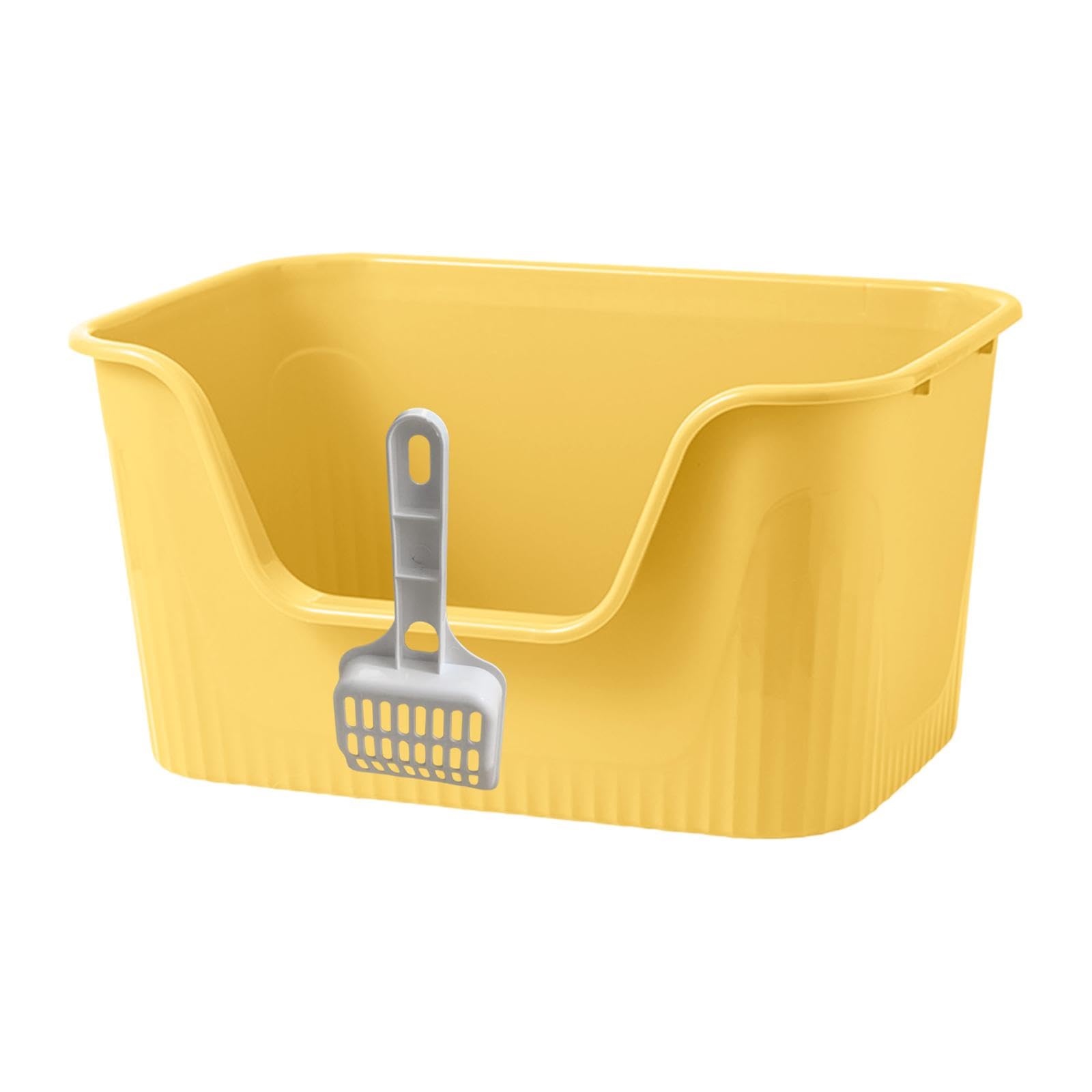 kuweta, Otwarta górna kuweta dla kota Kuweta Nieprzywierająca do przesiewania wszystkich rodzajów żwirku kotów(Yellow)