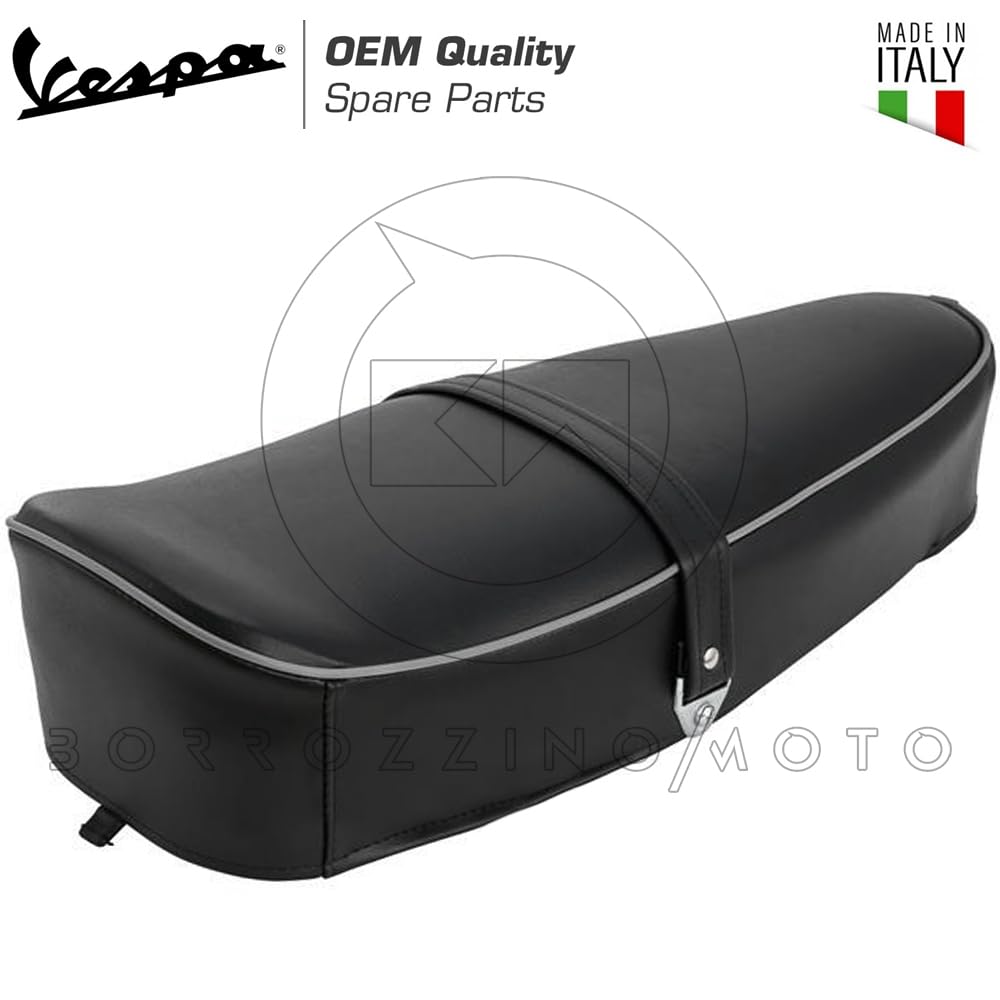 CZARNE SIODŁO DŁUGIE DO PIAGGIO VESPA 125 Wiosna, 90, 50S, 50 Special, ET3, 50 E