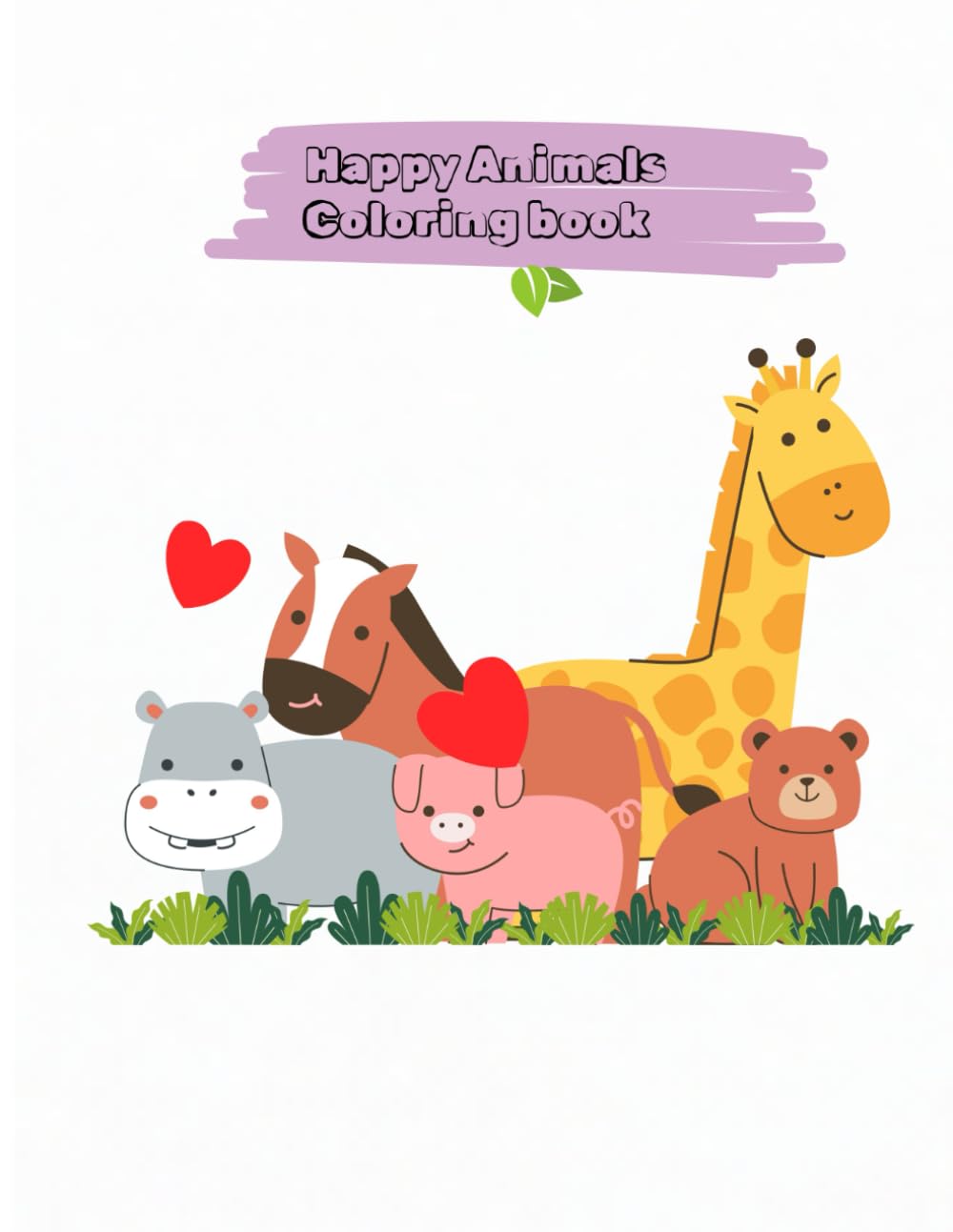 Happy Animals Coloring Book