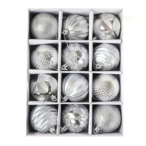 FlyHigh 12er Set edle Weihnachtskugeln Ø 6cm Weihnachtsbaum Kugeln...