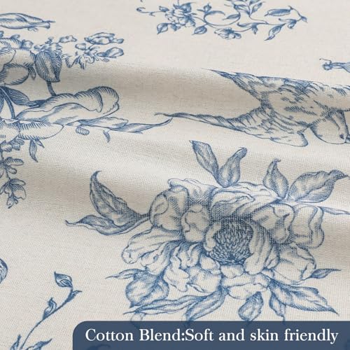 MitoVilla Long Blue Cotton Shower Curtain for Bathroom,72 x 78 by MitoVilla - Used condition - Image 4