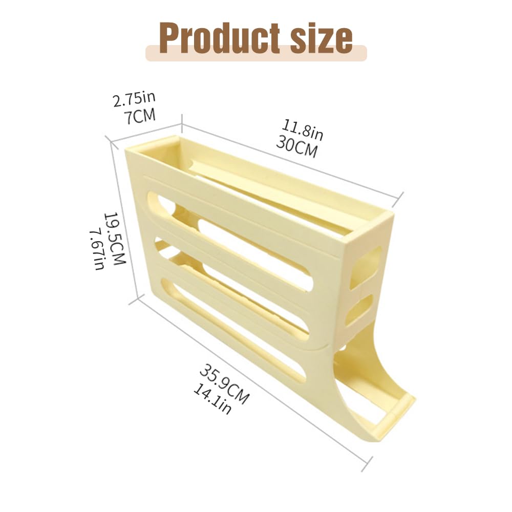 Boîte à œufs, Porte-œufs à 4 niveaux for réfrigérateur, distributeur d'œufs peu encombrant, rangement for œufs grande capacité