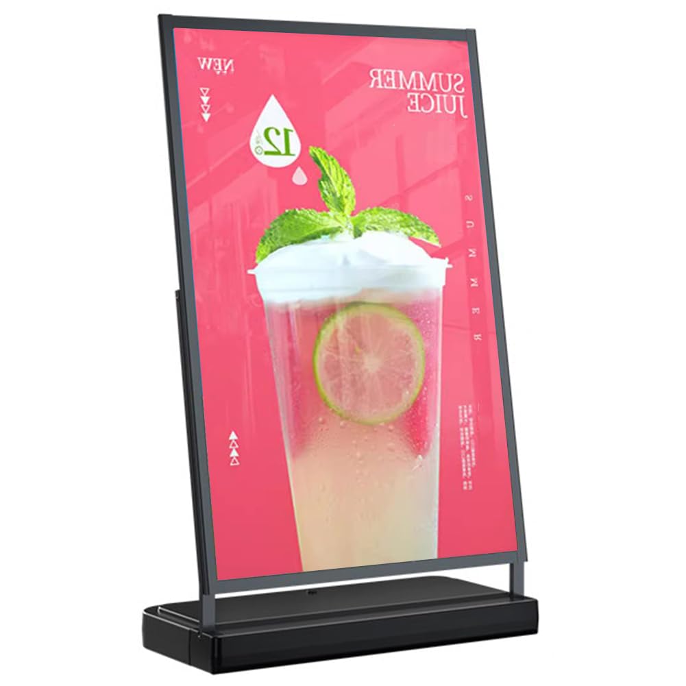 Soporte Para Carteles De Acera, Expositor De Carteles Con Estructura De Aluminio Para Interiores Y Exteriores, Soporte Para Menús Y Anuncios Para Restaurantes,Negro,60x110cm/23x43inch