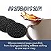 ENKORE Coasters For Drinks - Set of 6 with Holder, Black - Protect Furniture From Water Marks or Damage - Deep Tray and Rim Catch Cold Drink Sweat Without Spill, Large 4.3 Inch Size Fit All Cups