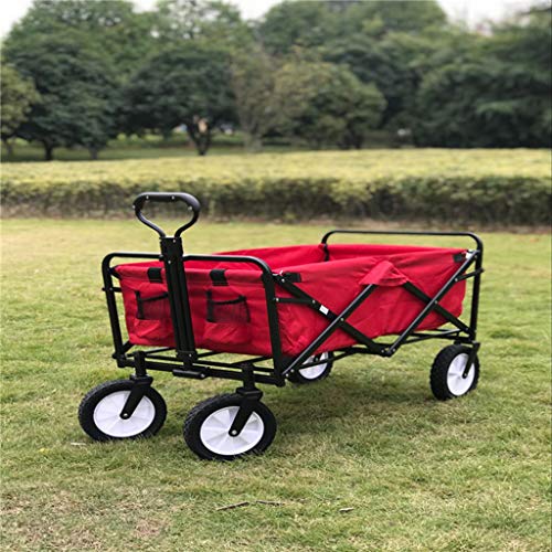 Ziziqw Trolley Garden Barrows,Portable Pull Wagon,Heavy Duty Trolley, 100Kg Max Load Suitable for Outdoor Camping And Leisure