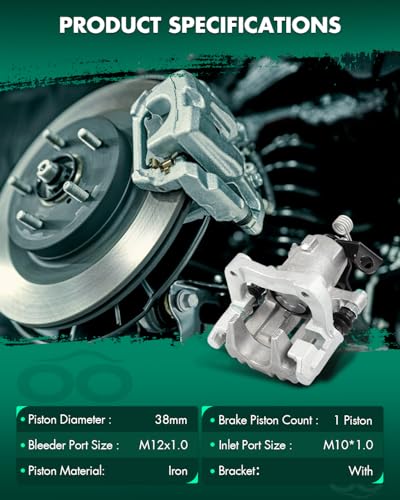 Image of SCITOO 19B2577 19B2576 Rear Left & Right Disc Brake Calipers Assembly w /Bracket for Audi for TT,for Volkswagen for Beetle /for Golf /for Golf City