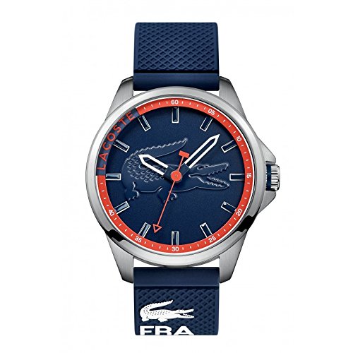 Lacoste - 2010660 - Montre Homme - Quartz Analogique - Cadran Noir - Bracelet Silicone Noir