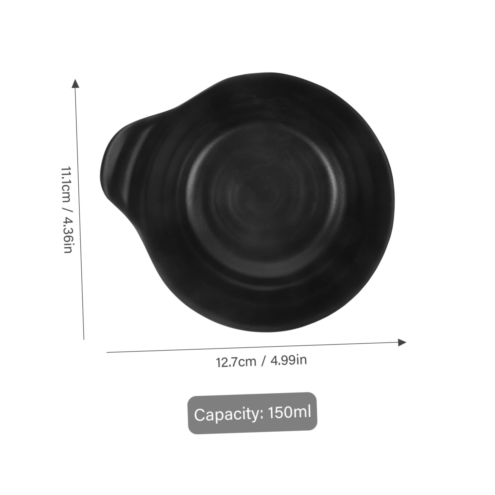 CONGARTENO Melamine Tableware Flatware Bowls Vinegar Bowl Sauce Plate Sauce Dishes for Dipping Appetizer Bowl Dipping Sauce Bowl Seasoning Container Soy Sauce Container Small Dishes Black