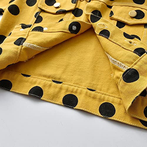Toddler Baby Boys Girls Fashion Leopard Lapel Button Jean Jacket Coat Fall Winter Denim Pockets Windproof Shacket Top4