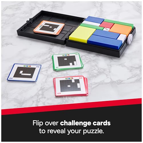 Image of Rubik's Cube, Gridlock Game, The Problem-Solving Puzzle Game Based on The Iconic Rubik's Cube, Problem-Solving Brain Teaser, Classic Color-Matching Puzzle, 1 or More Players, for Ages 7 & Up