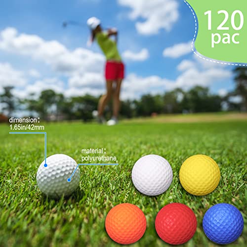 Yilloog 120 Pack Foam Golf Practice Balls Bulk, Soft Foam Balls for Golf Practice, Realistic Feel and Limited Flight Training for Indoor or Outdoor Party - Image 3