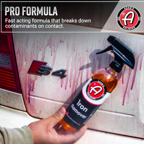 Image of Adam's Iron Remover (16oz, 2 Pack) - Fallout & Iron Remover Spray for Car Detailing Removes Iron Particles in Auto Paint, Wheels, Motorcycle, RV & Boat - Use Before Clay Bar, Wax or Car Wash