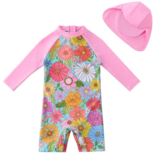 Image of UMELOK Baby Girl Swimsuit Infant UPF 50+ Bathing Suit Size Months