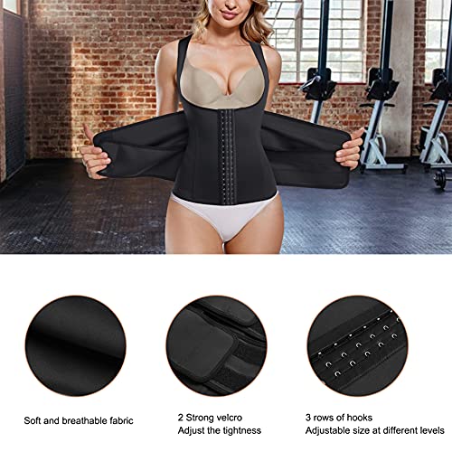 Eleady Waist Trainer Vest for Women Corset Trimmer Belt Slimming Body Shaper Tummy Control Cincher Workout Girdle3