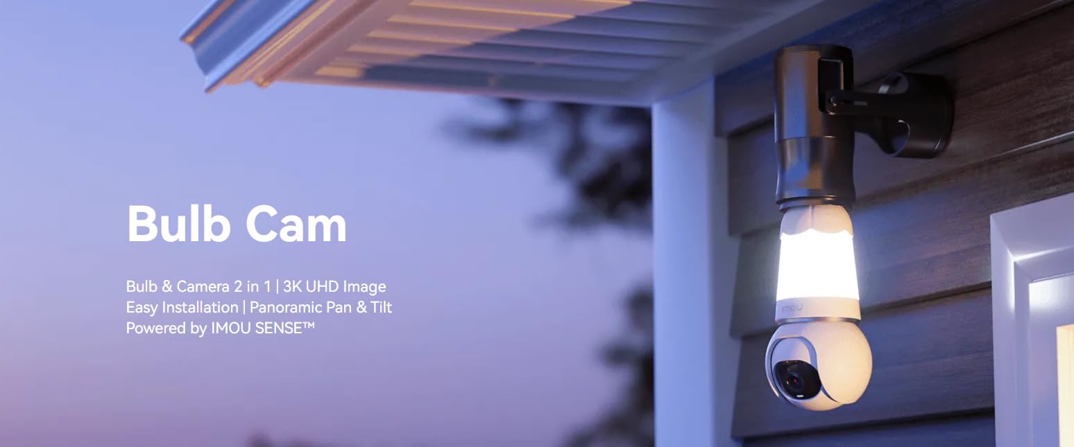 Generico TELECAMERA BULB CAM 3MP 2.8MM FULL COLOR IR SENSE - IPC-S6DP-3M0WEB-E27