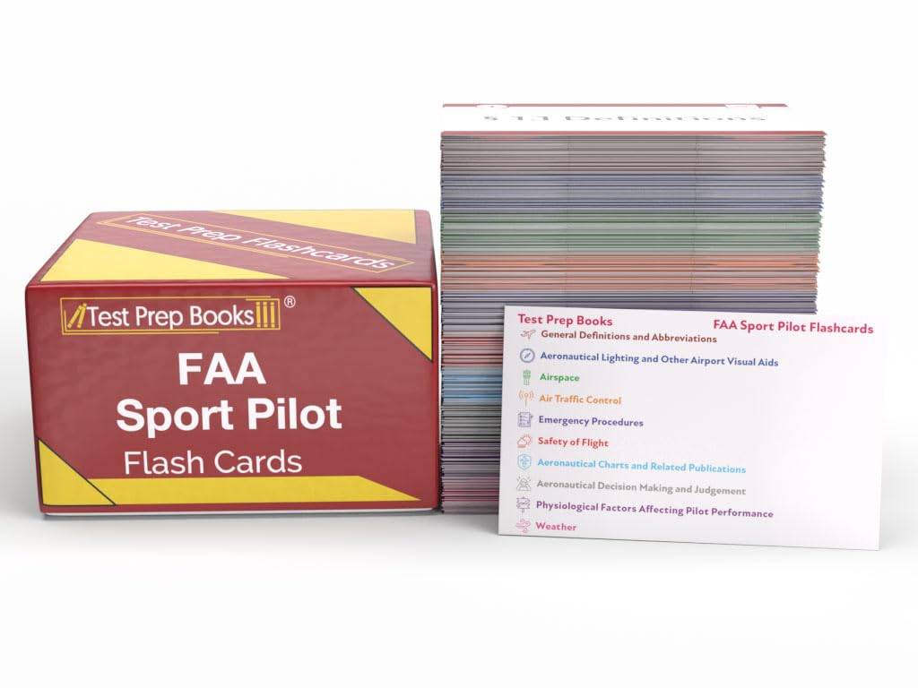 FAA Sport Pilot Study Cards: FAA Sport Pilot Test Prep and Practice [Full Color Cards]