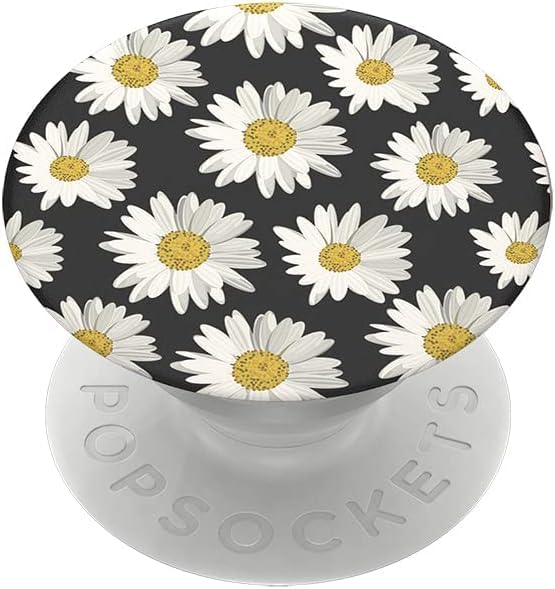 PopSockets PopGrip – Expandable Phone Grip & Stand for Smartphones and Tablets, Swappable Top Design, Secure Texting, Video Watching & Selfies Accessory - Daisies image 3