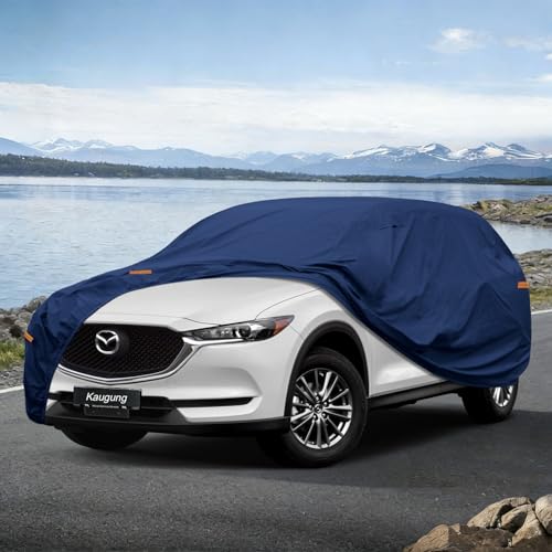 Image of Kaugung Custom Fit SUV Car Cover for Mazda CX-5 CX5 CX-50 CX50 (2012-2026), Heavy Duty Waterproof All Weather Outdoor Protection, Breathable Full Exterior Cover with Vent, Rain Sun Snow UV Proof