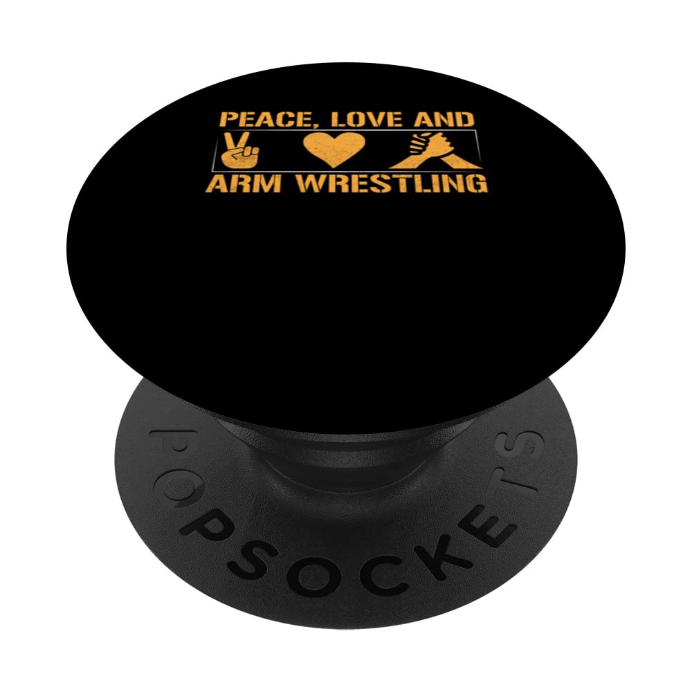 Peac Arm Wrestling - Hand Wrestling Champion Arm Wrestler PopSockets Swappable PopGrip, Black