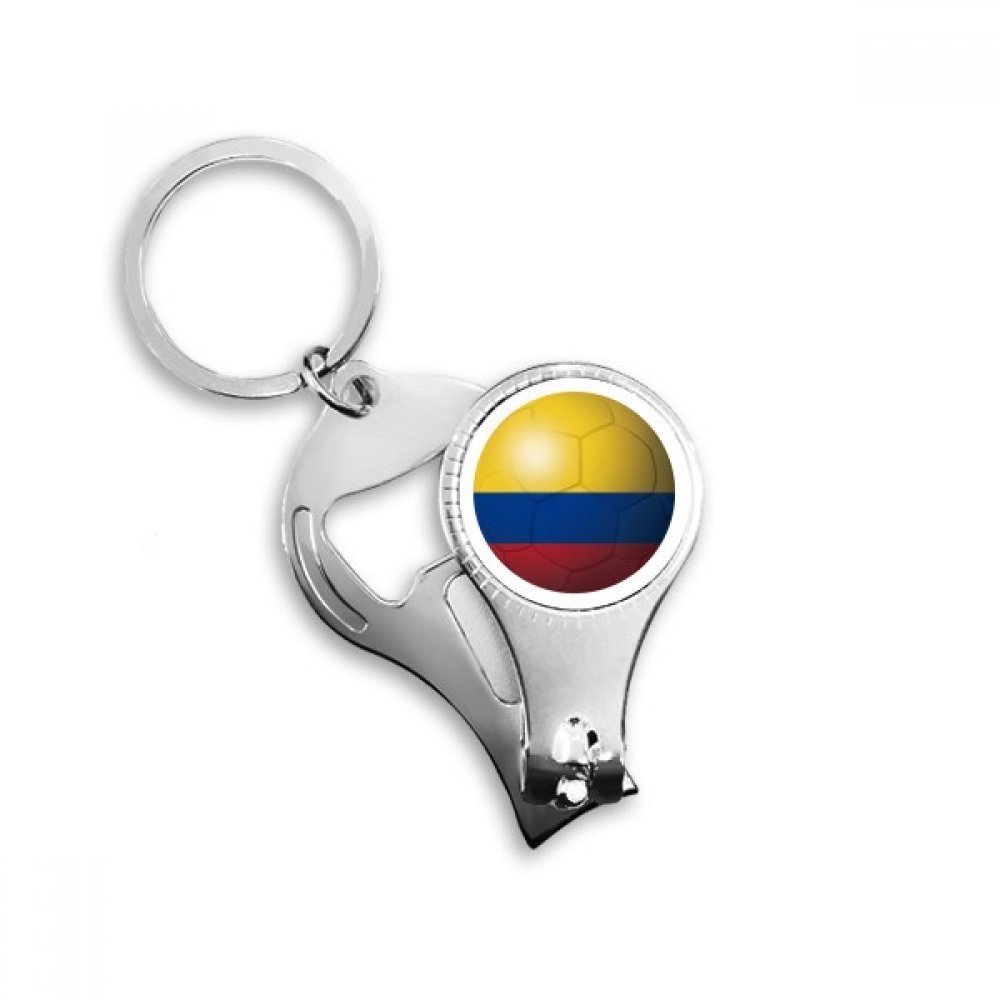 Porte-clé Colombie cadeau idéal avec ouvre-bouteille et coupe-ongles intégré