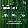 QLE Bamboo Toilet Paper 4 Pack 3 Ply 300 Sheets Bamboo RV Toilet Paper Rolls - Organic Chemical Free Toilet Paper, Hypoallergenic Toilet Paper Bamboo Soft, Compostable Septic Safe Plant Toilet Paper