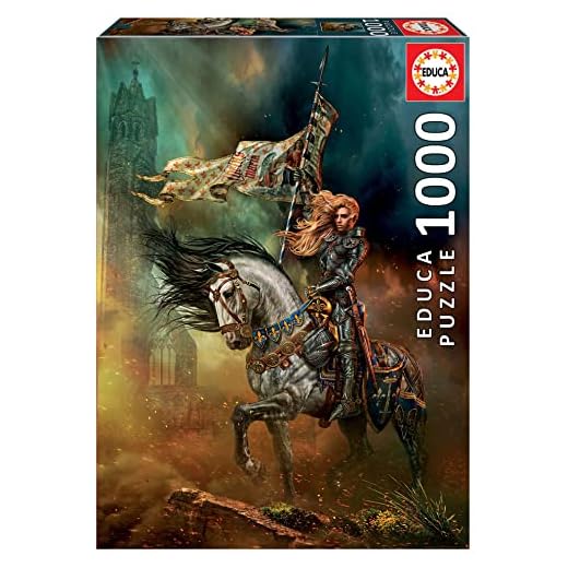 Educa - Juana de Arco, Puzzle de 1.000 piezas, Medida aproximada: 48 x 68 cm, Incluye Fix Puzzle para colgar el puzzle una vez finalizado, A partir de 14 años (19260)
