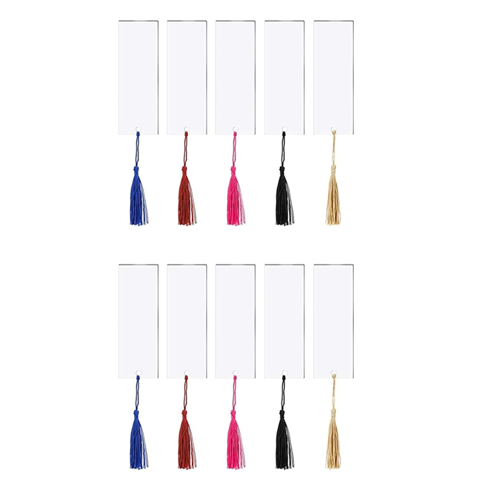 zakładki do książek 40 stks Blank Bookmark Clear Diy Book Marks Met Kwasten Draagbare Meisjes Lezen Pagina Markers Diy Craft Pagina Markers piękna