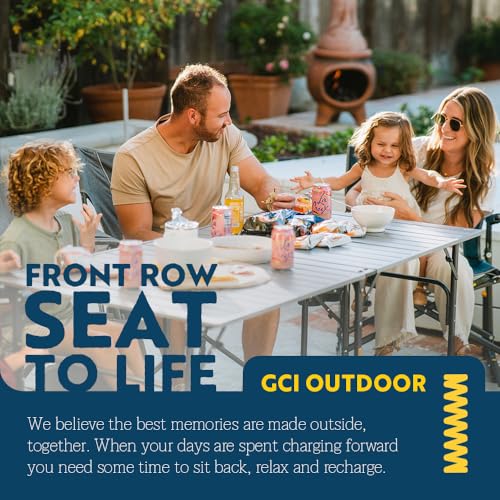 GCI OUTDOOR Slim-Fold Table XL | Portable Outdoor 4-6 Person Dining Table, Heat Resistant Aluminum Tabletop, Perfect for Barbecues, Camping, Picnics & Tailgating - image 6
