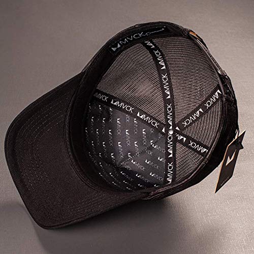 Boné Trucker Mvck Texas Preto e Amarelo Aba Curva