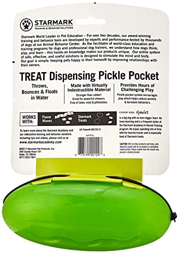 STARMARK Treat Dispensing Pickle Pocket for Dogs, Multi-colored, Approx. 6" L - Image 3
