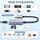 Guermok HDMI-zu-USB-C Adapter für AR-Brillen, 4K@60Hz Wiedergabe & Laden, mit DC 5V, kompatibel mit XREAL, RayNeo, Rokid, Steam, Switch2/1, PS5/4, tragbare Monitore (Schwarz)