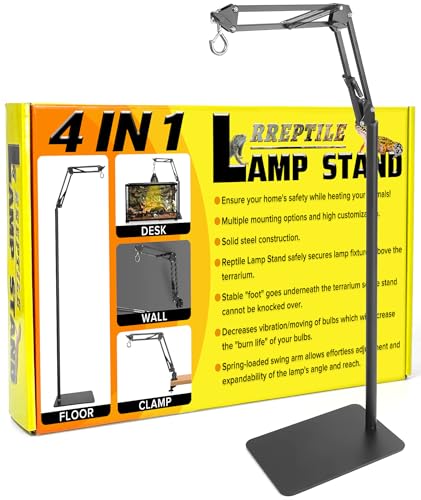 4-in-1 metal reptile lamp stand