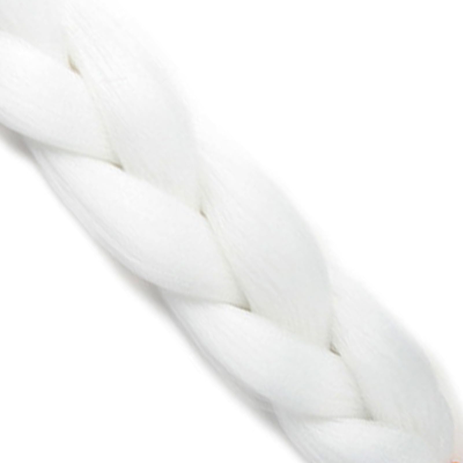 Treccine Extension Capelli Sintetici per Treccine Africane 1 Ciocche Trecce Jumbo Braiding Hair, Bianco