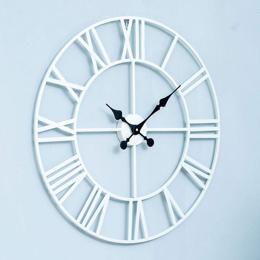 Orologio da Parete da Giardino da Esterno, Orologio da Parete Artistico in Ferro battuto retrò con Numeri Romani Orologi da Giardino da Esterno Impermeabile da Interno Decorazione