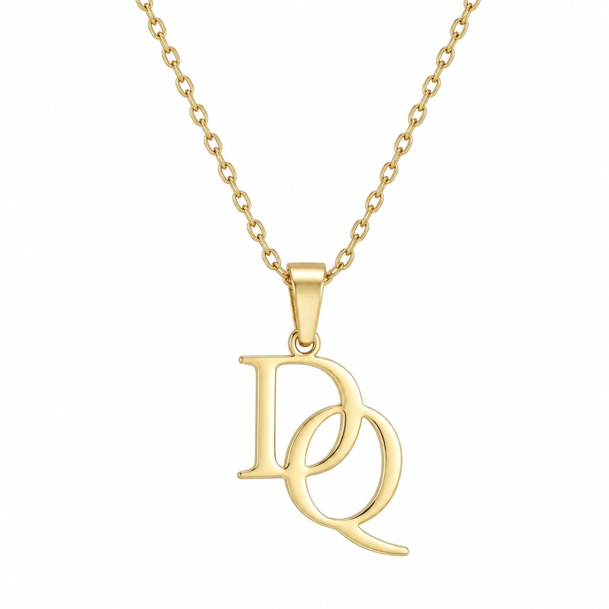 Su misura doppio collana con iniziale, personalizzato intrecciato lettera ciondolo per coppie, delicato monogramma gioiello per lei, Natale e San Valentino