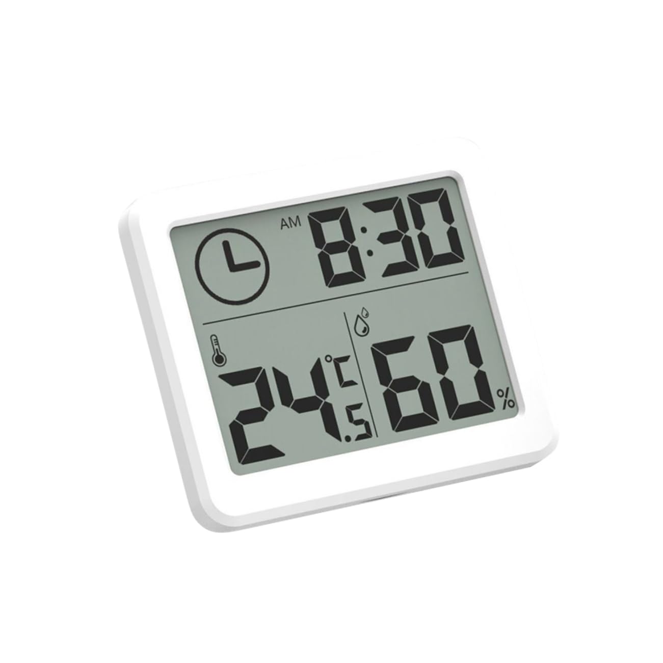 Mipcase 4 Pièces Thermomètre Domestique Thermomètre De Température Pour La Maison Thermomètre à Affichage De L'heure Thermomètres D'intérieur Thermomètre De Bureau Blanche Électronique