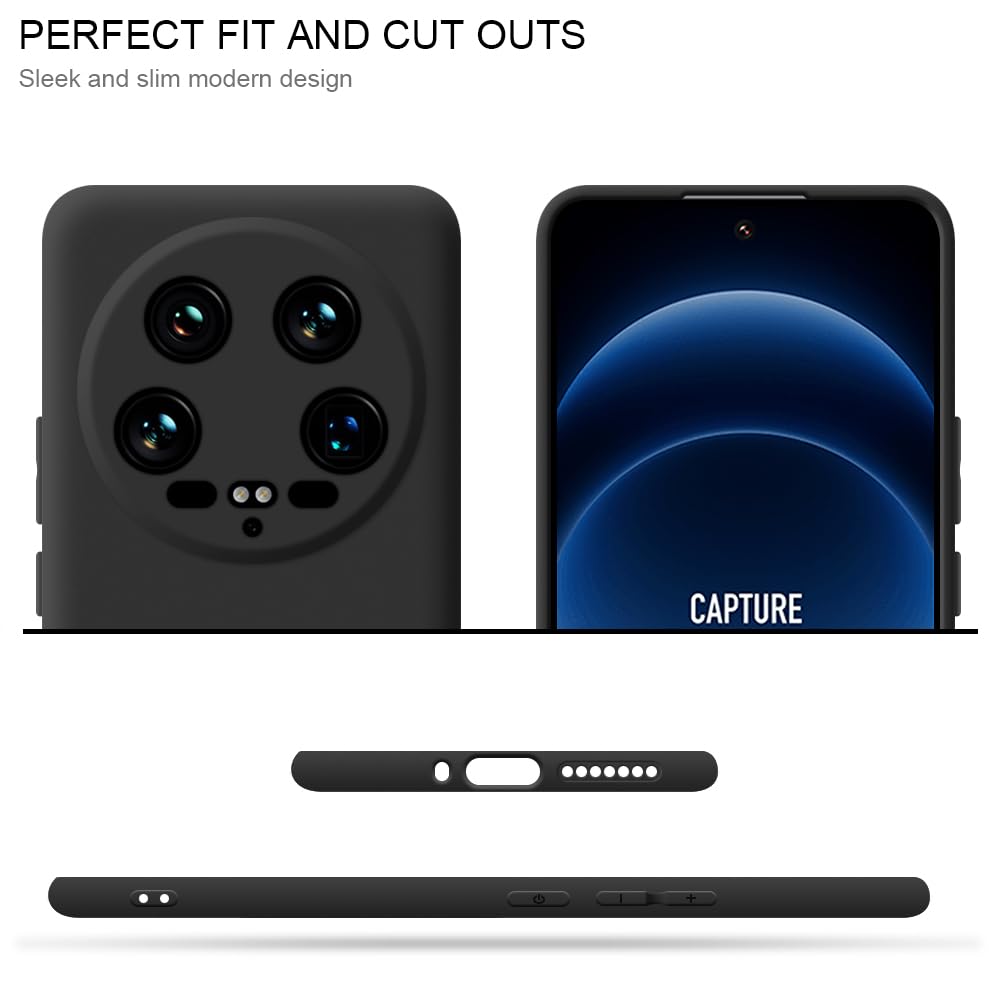 Custodia Sottile In Silicone TPU Per Xiaomi 14 Ultra (2 Pezzi) – Morbida, Antigraffio E Anti-caduta, Nera