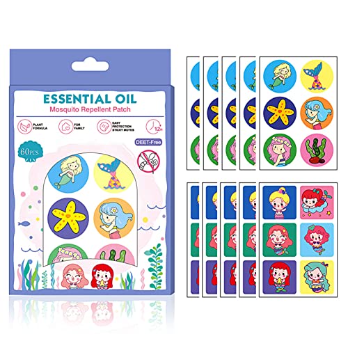 Parche Repelente de Mosquitos,60 Pegatinas Repelente de Mosquitos de Dibujos Animados, Pegatinas Antimosquitos Niños, Antimosquitos Bebés, Previene Las Picaduras de Mosquitos y Plagas (#2)