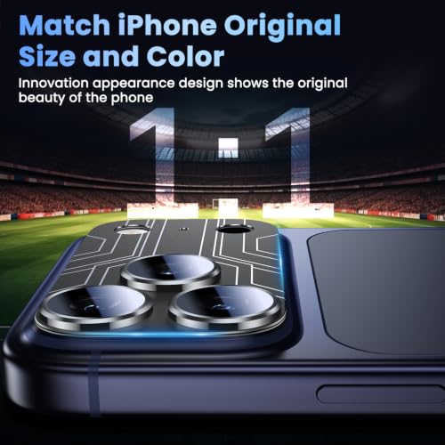 Image of Uyiton for iPhone 17 Pro Max Camera Lens Protector, Metal Frame Glass Cover