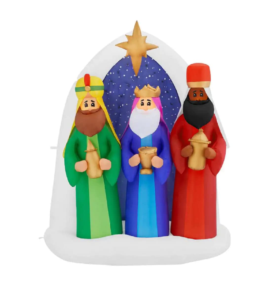 Three Kings with Star of Bethlehem Scene Christmas Inflatable by Gemmy