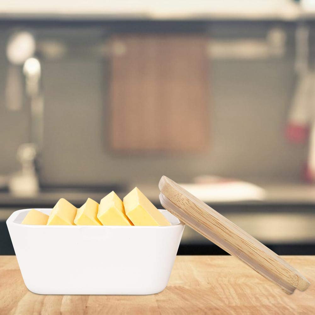 Ceramic Butter Dish with Lid Butter Keeper Container (8Oz)