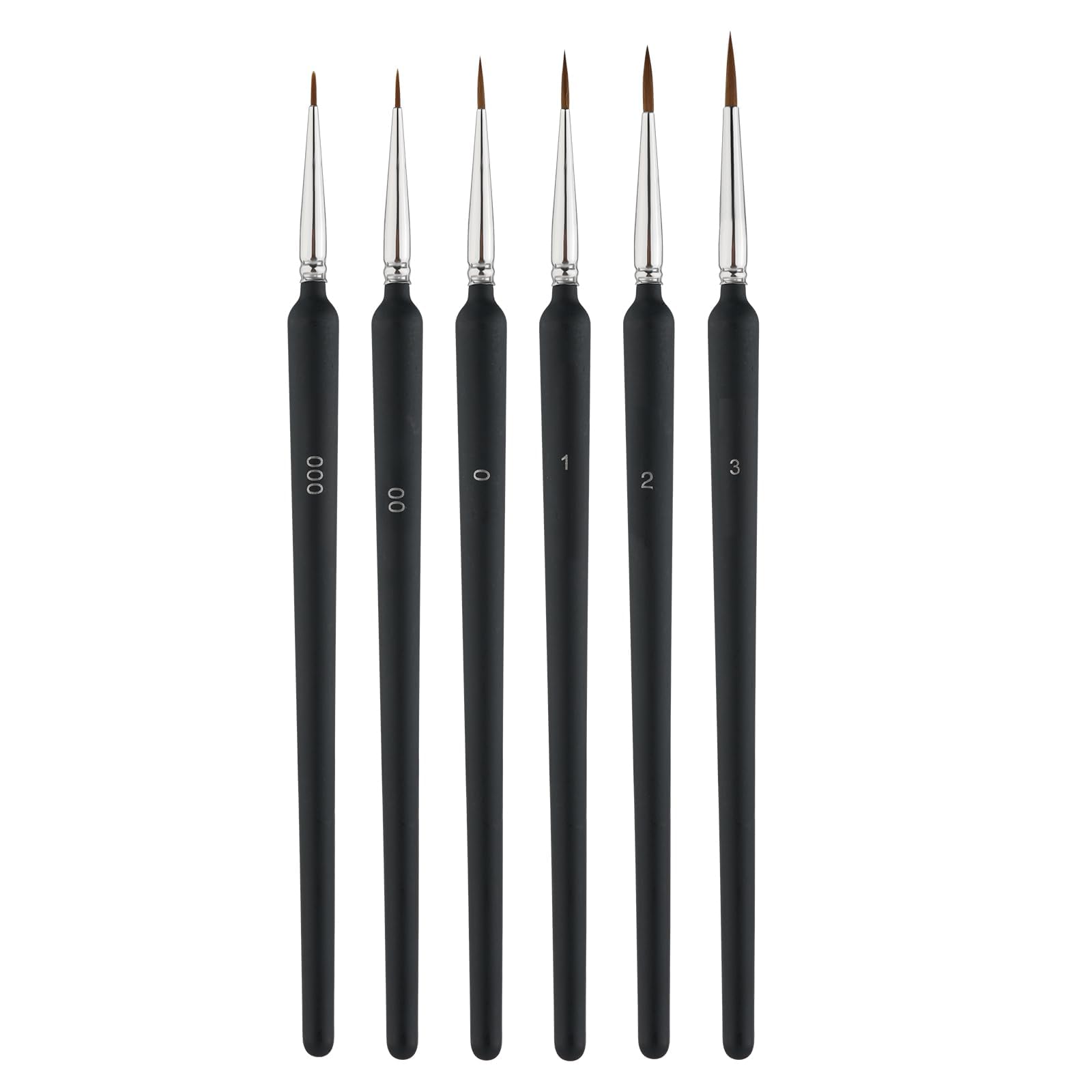 Miniature Paint Plastic,Synthetic Brushes,Detail Fine Tip Paint Brushes Set with Ergonomic handle - Suitable for Acrylic Painting,Oil,Face,Nail,Scale Model Painting