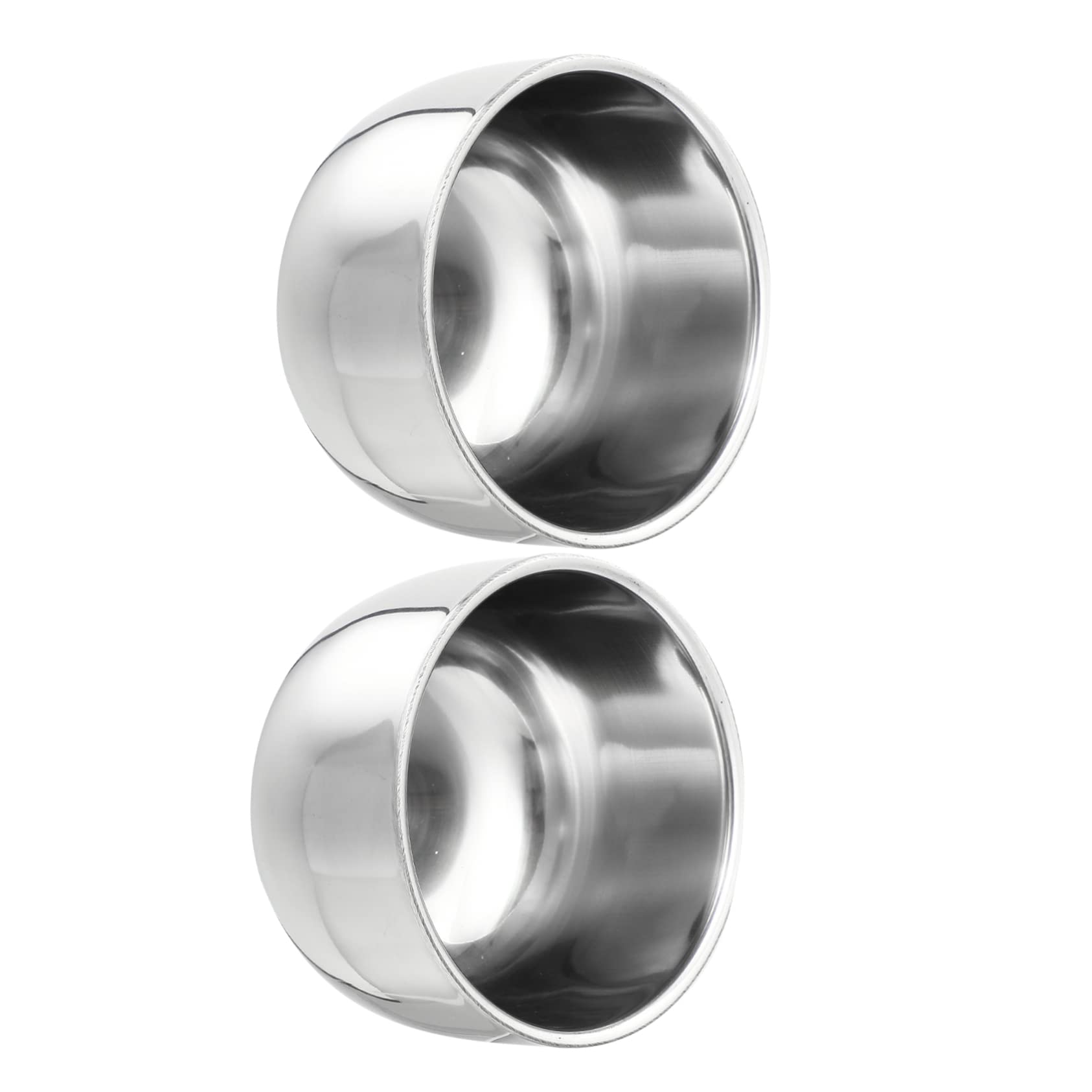 Outanaya Barber Shaving Bowl Set 2pcs Bubble Bowl Soap Foaming Bowl Stainless Steel Shaving Cup