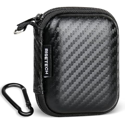 RISETECH Earbud Case Hard EVA Headphone Storage Bag Cover
