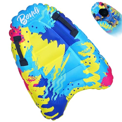 Bodyboard Gonfiabile, Hillylolly Tavoletta Surf Gonfiabile Giocattolo con Bracciolo, Mare,Tavola da Nuoto Bambini Gonfiabile, Bambino, Vacanze all'insegna del Surf (Colorato, 80 * 60 cm)