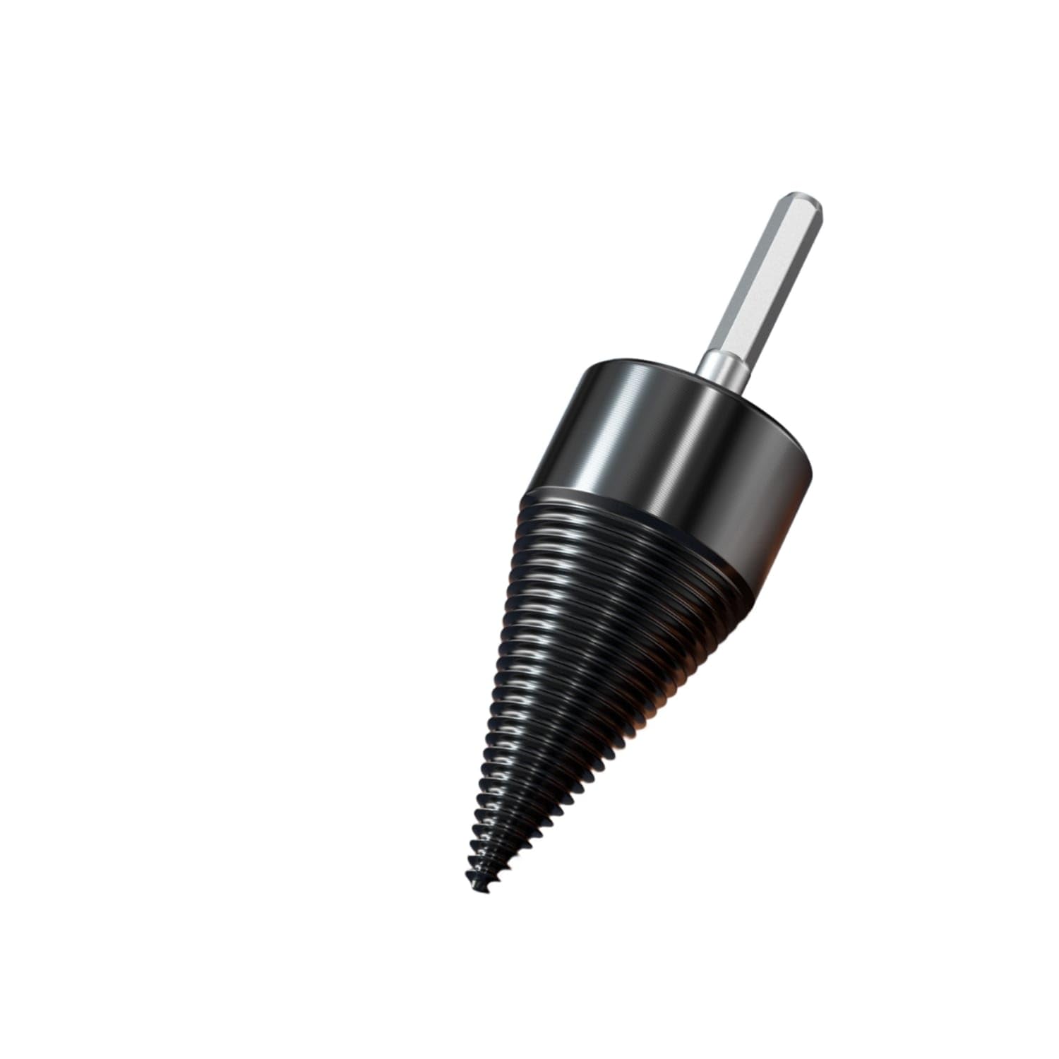 Hex Shank Wood Splitting Drill Bit Threaded bodytype Wood Splitter Bit Tapered Tip Conical Shape, 42MM Hex Shank-image-14