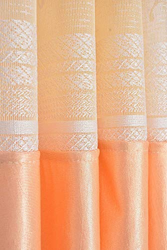 Image of Polyester Floral Patch Printed Curtains for Home Decor, Windows, Door, Long Door (Set of 2 Pcs) (Beige 10 Feet)